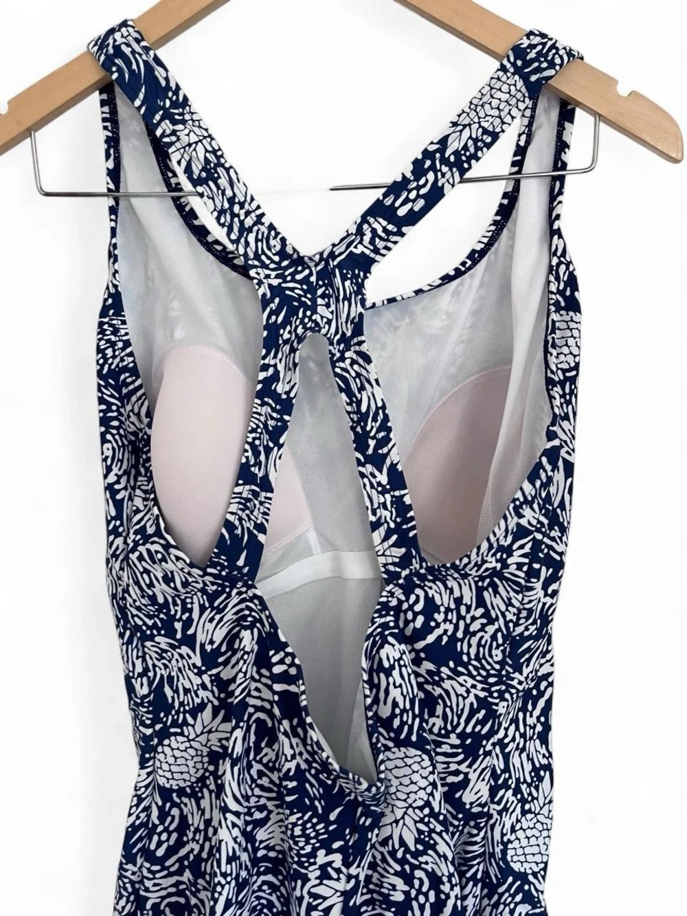 NWT Speedo Women's Ultraback Blue Pineapple One Piece Swimming Suit Size XXL